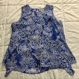 XXL *Fever* blue sleeveless top